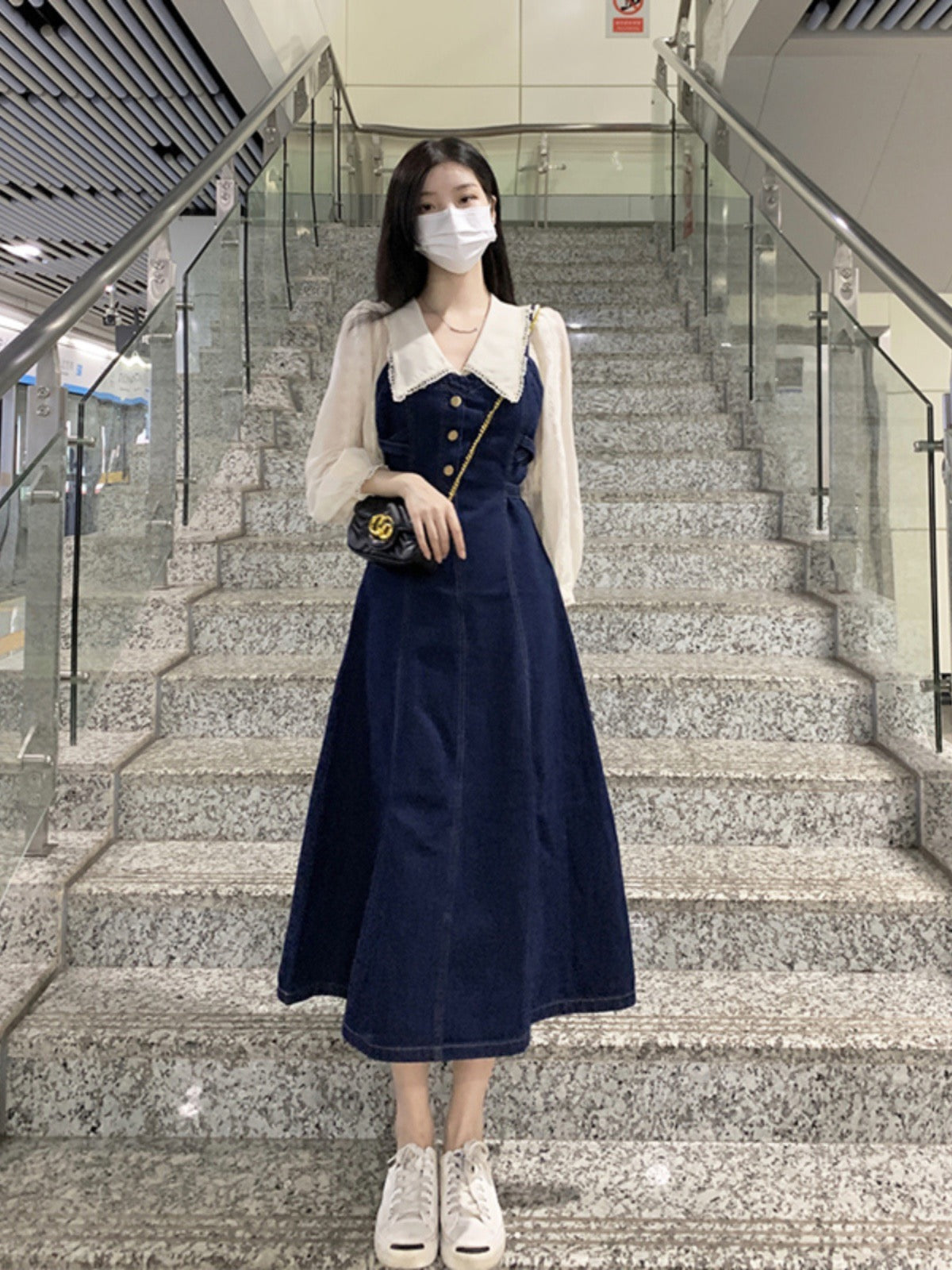 NORIKO DENIM DRESS – LovelyMadness Clothing Malaysia