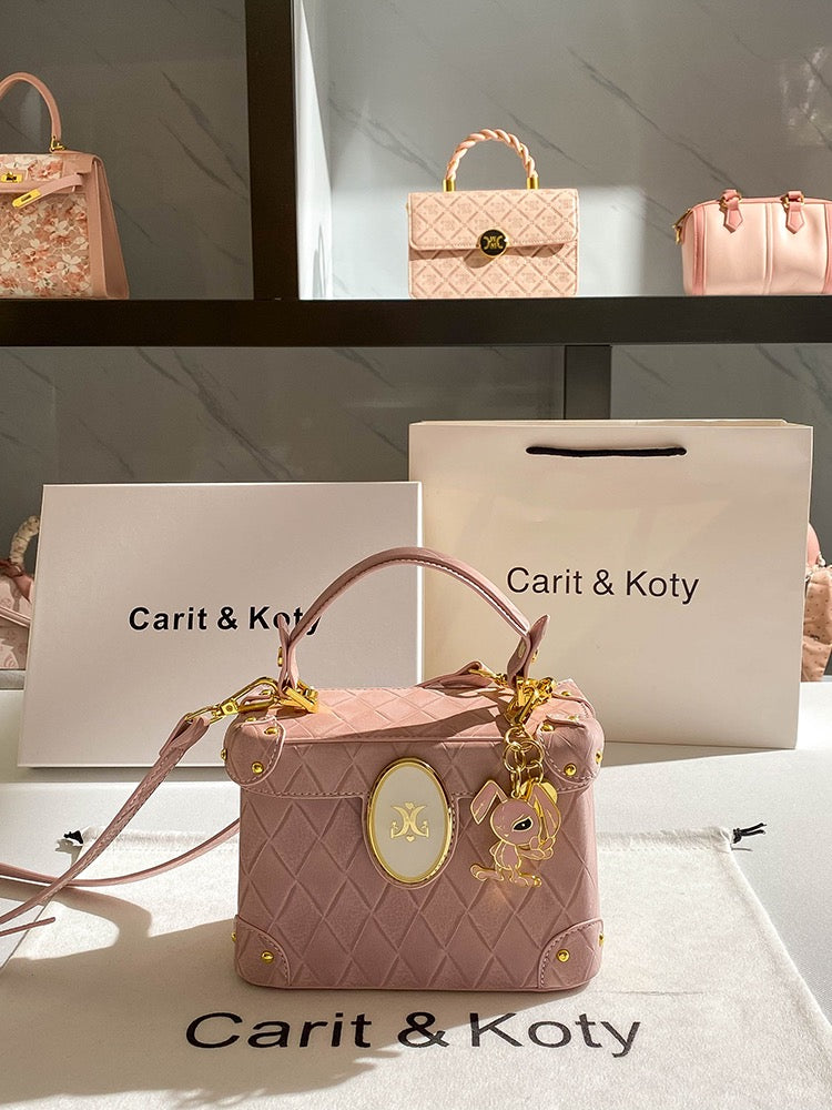 Carit Koty popular niche bucket bags this year 2023 new high-end pink box bag female hand