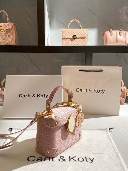 Carit Koty popular niche bucket bags this year 2023 new high-end pink box bag female hand