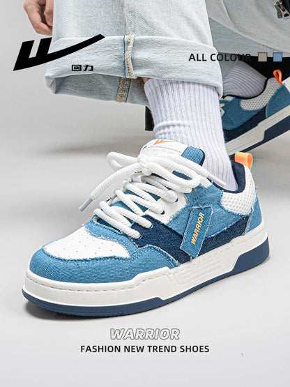 Pull back men's shoes summer new denim all-match trendy sneakers men 2023 breathable thick-soled sports casual shoes men