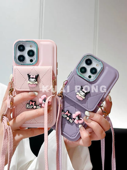 Cartoon three-dimensional Kulomi coin purse is suitable for iPhone14Promax