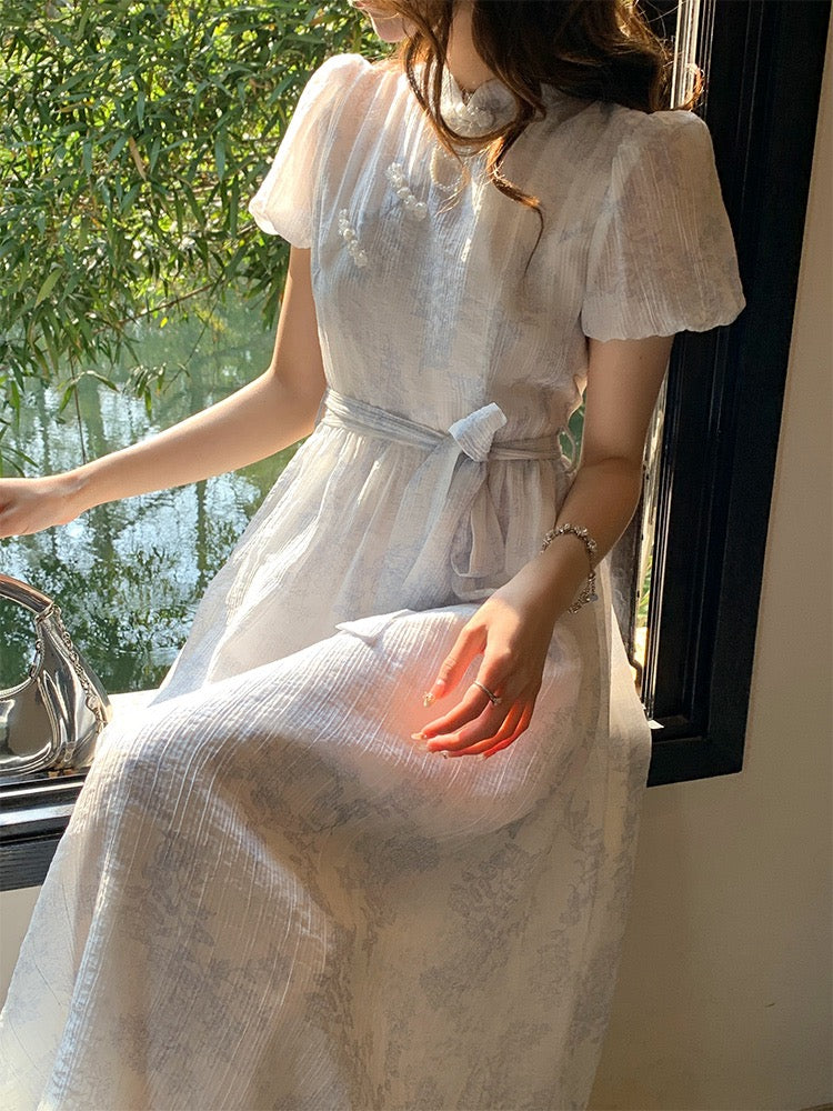 Women's Cheongsam Dress -Short Sleeve Chinese Dress Modern
