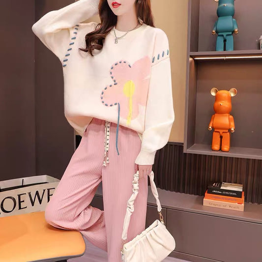 Minus 10] Sweet Japanese Small Fresh Sweater Women's 2022 New Autumn and Winter Western Style Age-Reducing Loose Lazy Wind Top