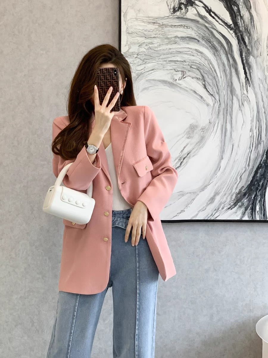 2022 autumn new Korean version of the temperament small fragrance style loose and thin high-end fashion fashion Western-style small suit jacket women