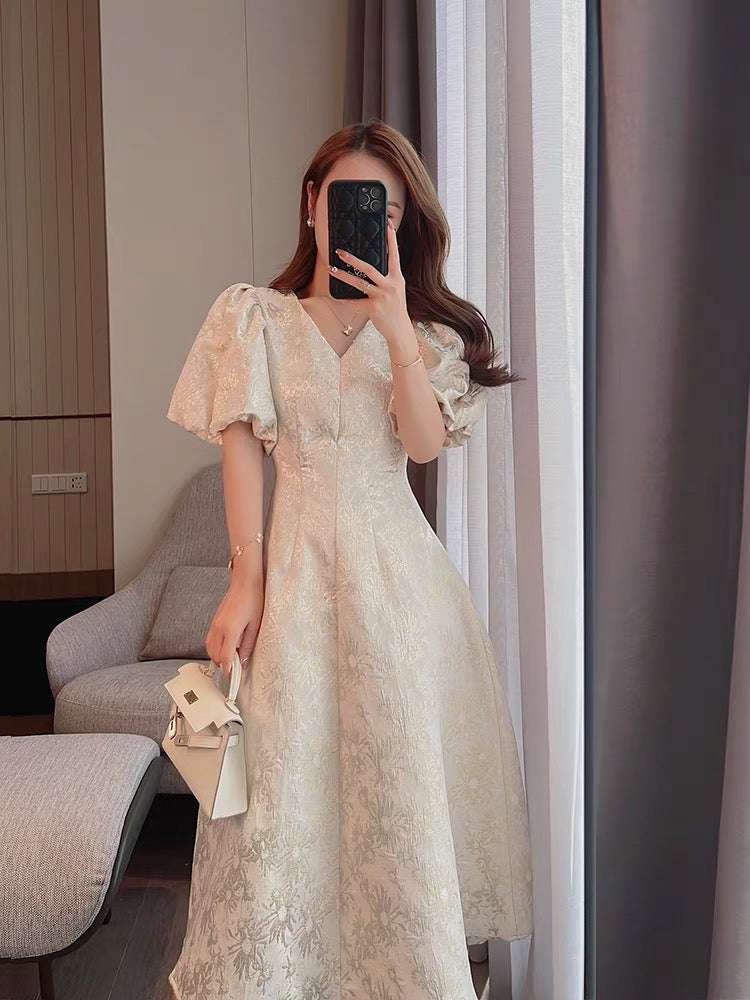 Miss Dong high-end custom dress 2022 new women's summer high-end French retro court style skirt