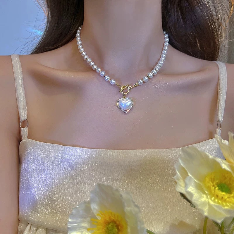 2022 flower necklace fashion design pearl