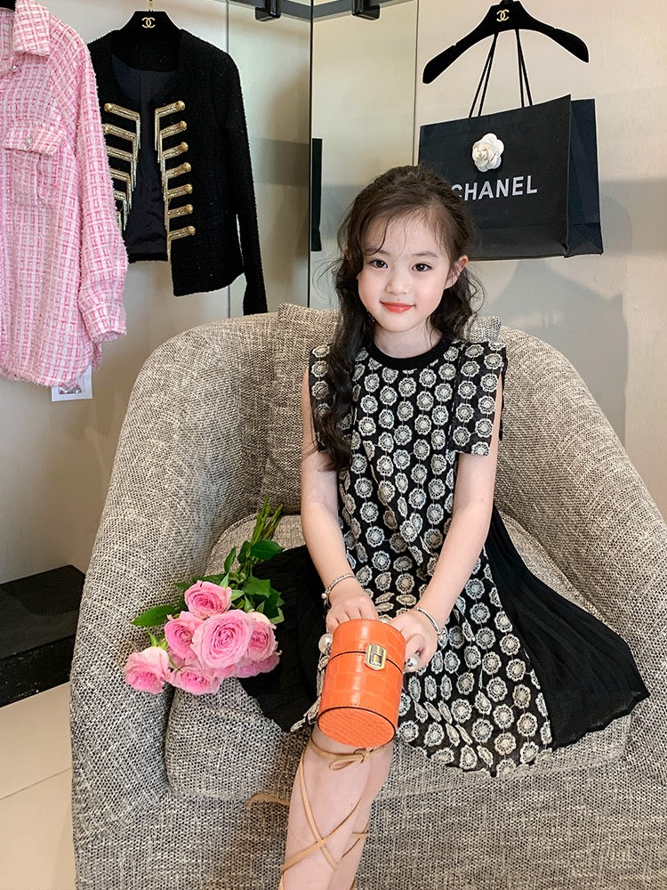 Melario Girls Dress Outfits Summer Kids Dress Small Fresh New Fashion  Princess Dress Children Printing Cute Vest Skirt Vestidos