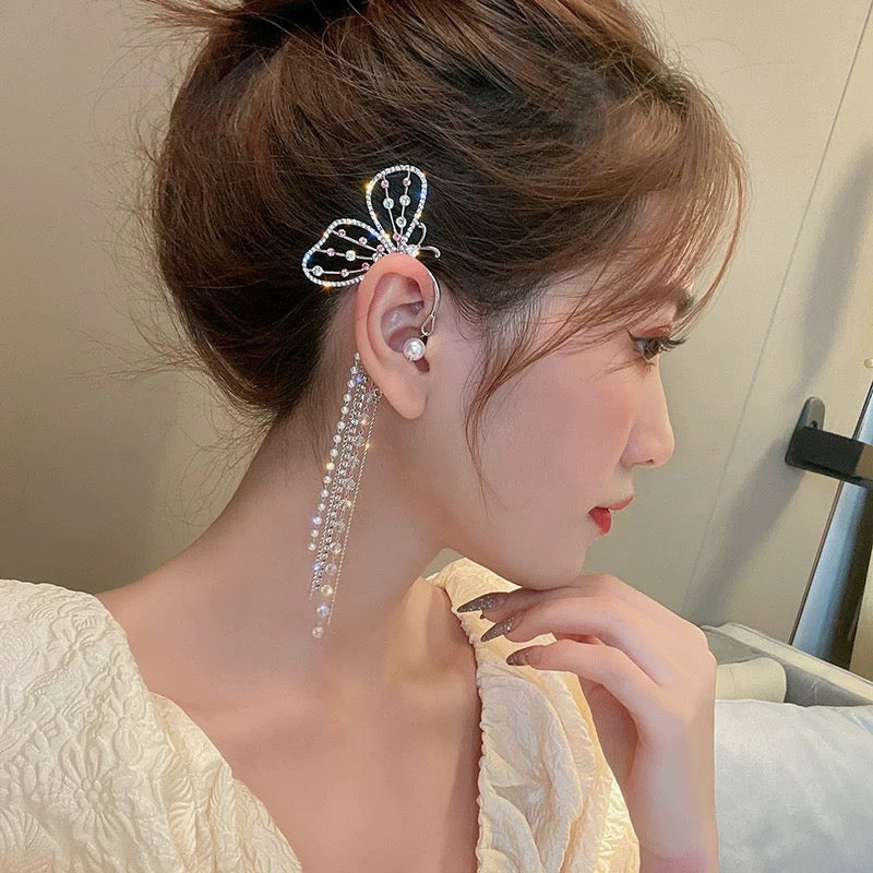 2pcs/Set Trendy S925 Silver Needle Long Tassel Chain Women's Threader  Earrings in 2024 | Long earrings, Long chain earrings, Drop earrings