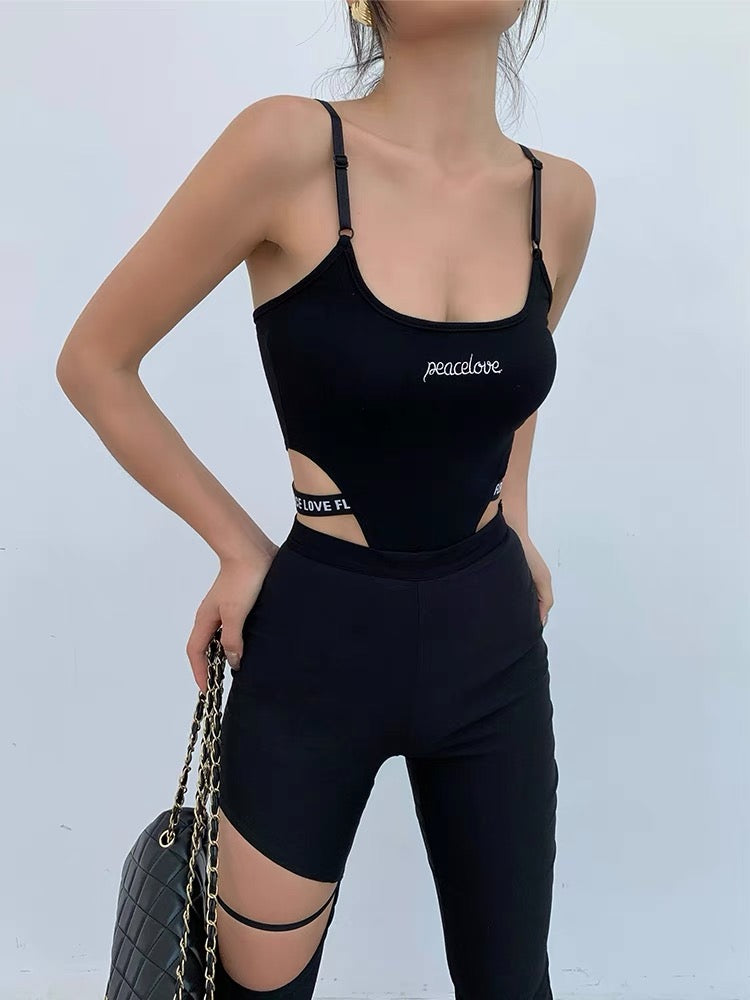 Jingye black slim fit and thin bottoming camisole women's summer outer wear sleeveless sexy top with a small sense of design