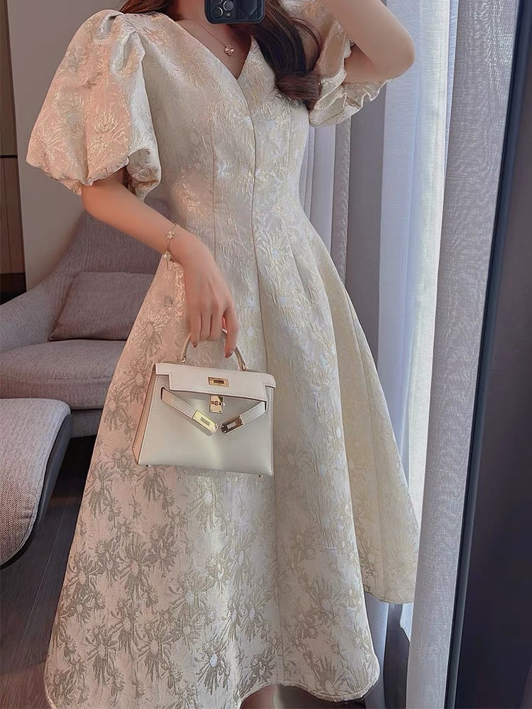 Miss Dong high-end custom dress 2022 new women's summer high-end French retro court style skirt