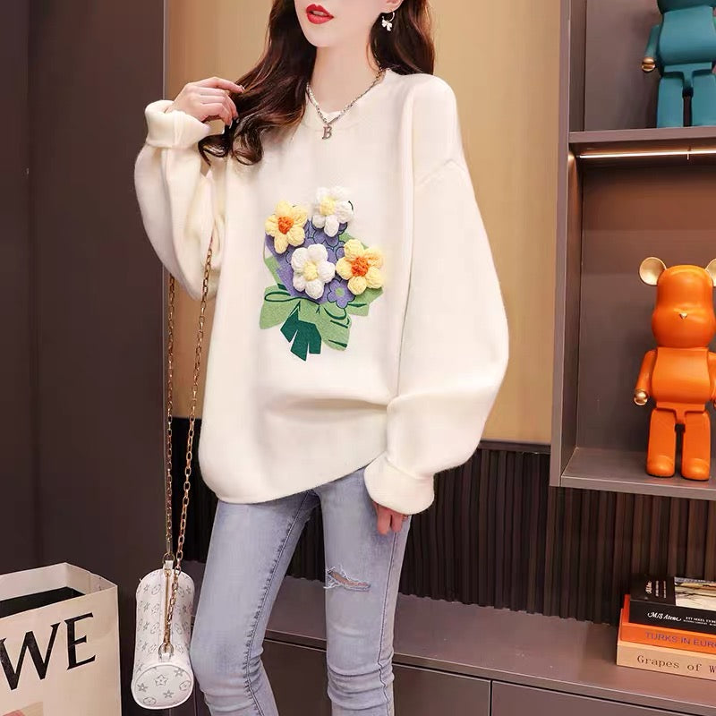 Minus 10] Sweet Japanese Small Fresh Sweater Women's 2022 New Autumn and Winter Western Style Age-Reducing Loose Lazy Wind Top