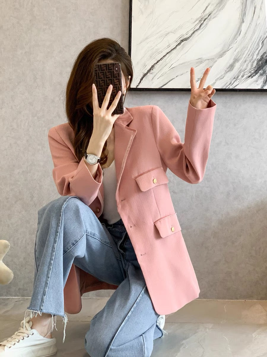 2022 autumn new Korean version of the temperament small fragrance style loose and thin high-end fashion fashion Western-style small suit jacket women