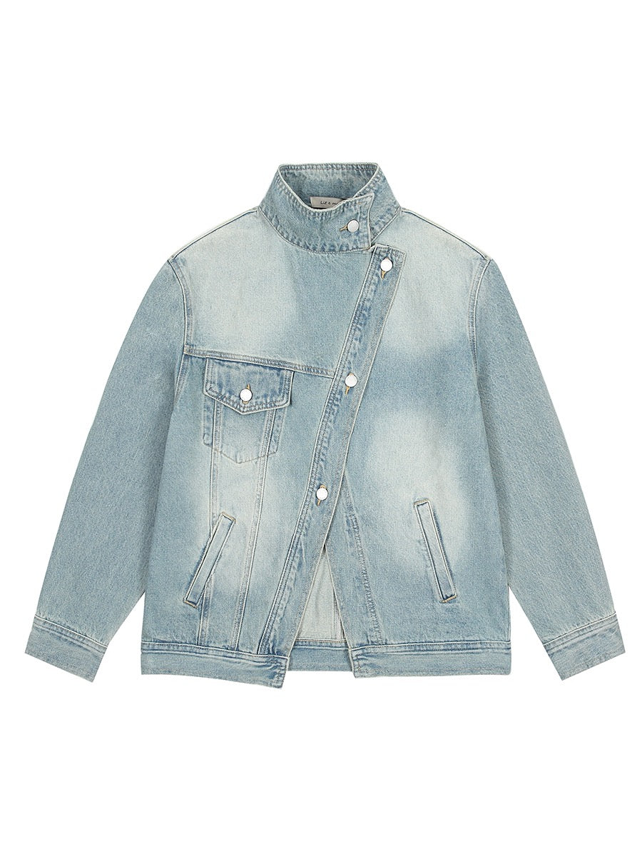 Ren Xiaoyi blue denim jacket 2023 new women's Korean version loose des – Lee  Nhi Boutique