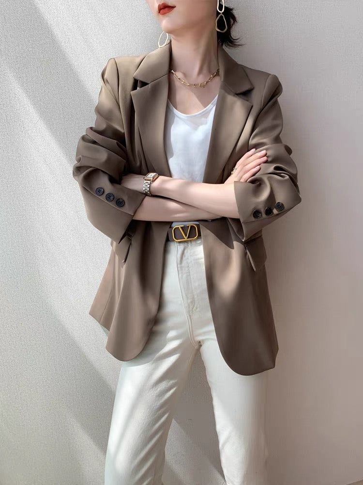 Is That The New Grunge Punk Women's Short Coffee Color Jacket ??| ROMWE USA