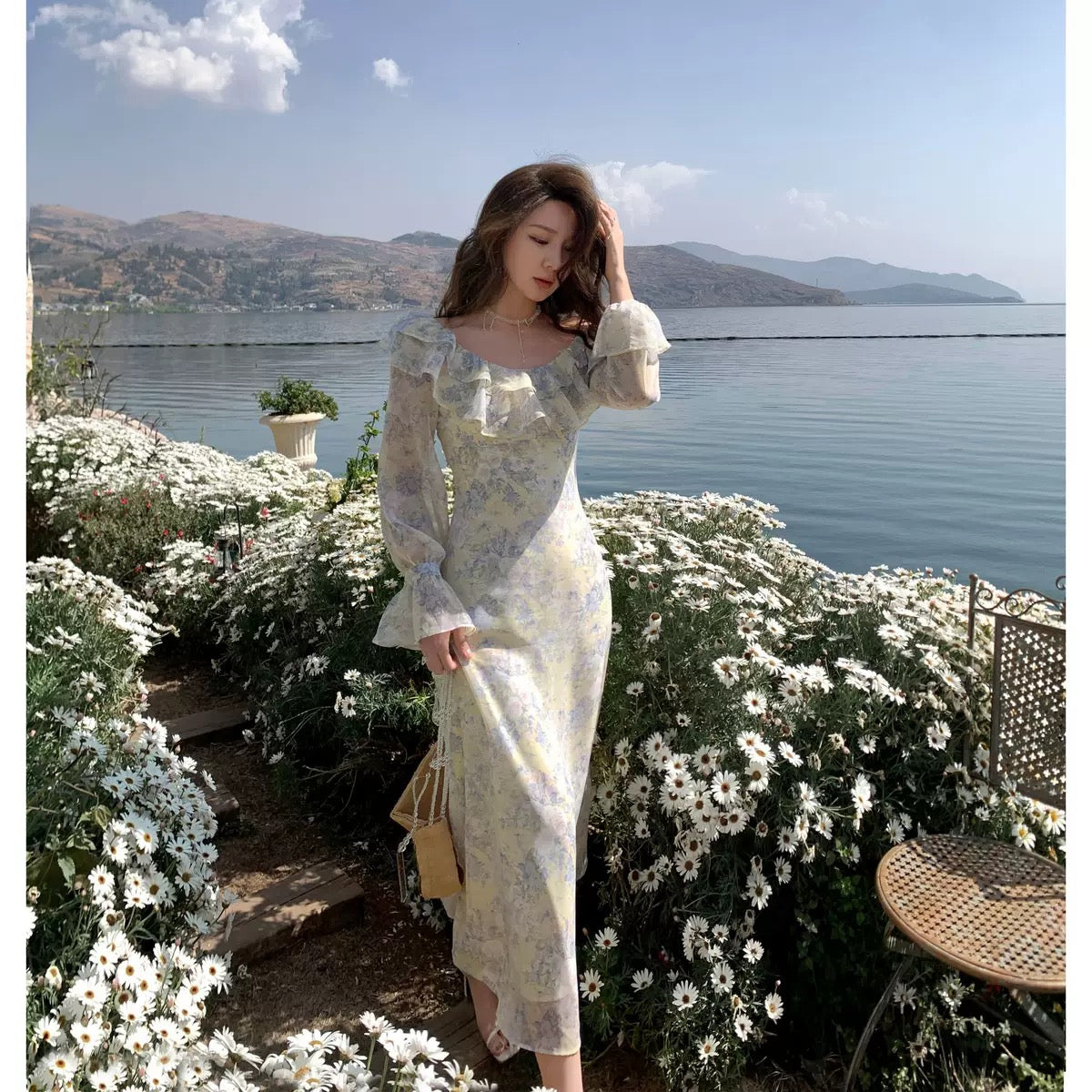 Middletone | Monet's Garden Gentle and Super Fairy Chiffon Floral Dress