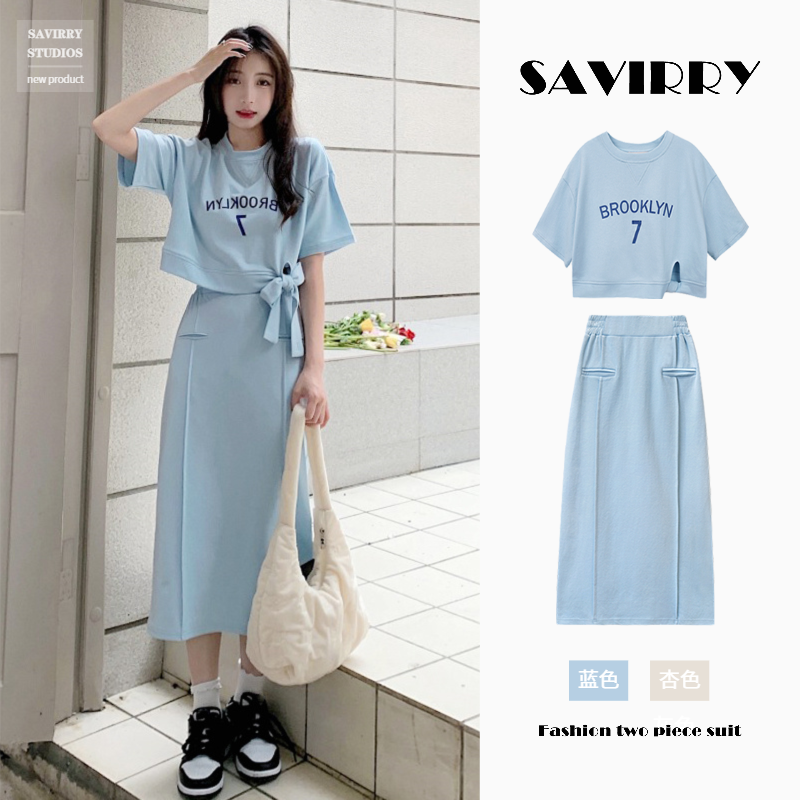 Summer women's clothing 2023 slightly fat and thin tea-style wear