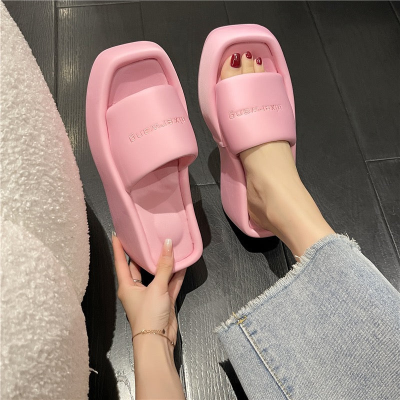 Slippers Women's Summer With A Thick With A Word Drag Women's