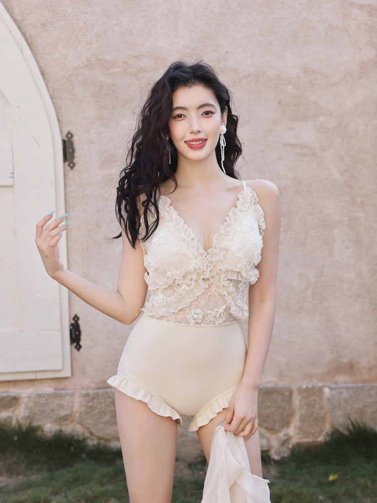 Golden Pearl Swimsuit Women's Internet Celebrity One-Piece Dress Slim – Lee  Nhi Boutique