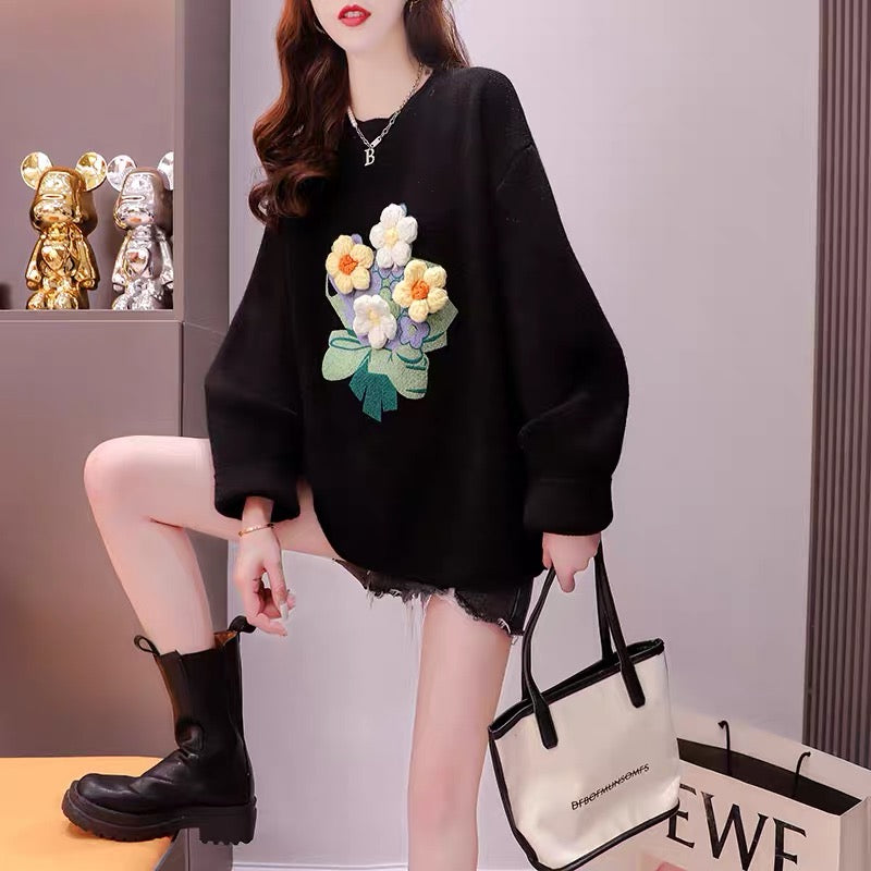 Minus 10] Sweet Japanese Small Fresh Sweater Women's 2022 New Autumn and Winter Western Style Age-Reducing Loose Lazy Wind Top