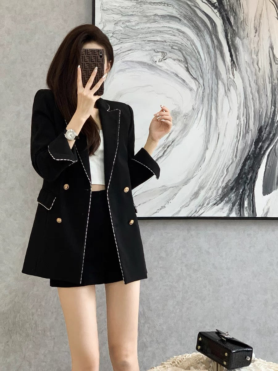 Elegant Weave Plaid Women Blazer Pocket Causal Tweed Coat Office Ladies  Suit Jacket - AliExpress