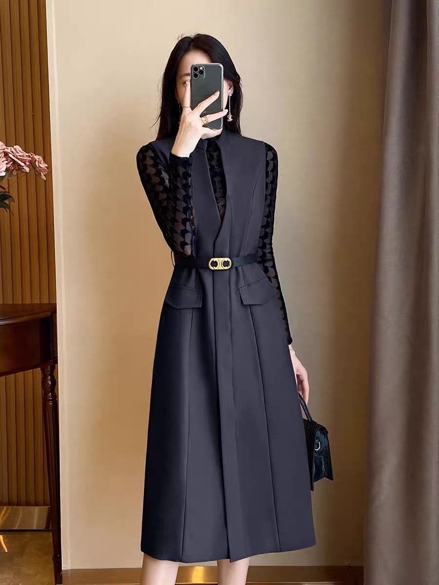 Suit Suit Skirt Women's Autumn Dress New High-End Celebrity Professional  Fashion Temperament Foreign Style Two-Piece Set - China Dress and Dress for  Women price