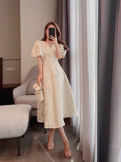 Miss Dong high-end custom dress 2022 new women's summer high-end French retro court style skirt