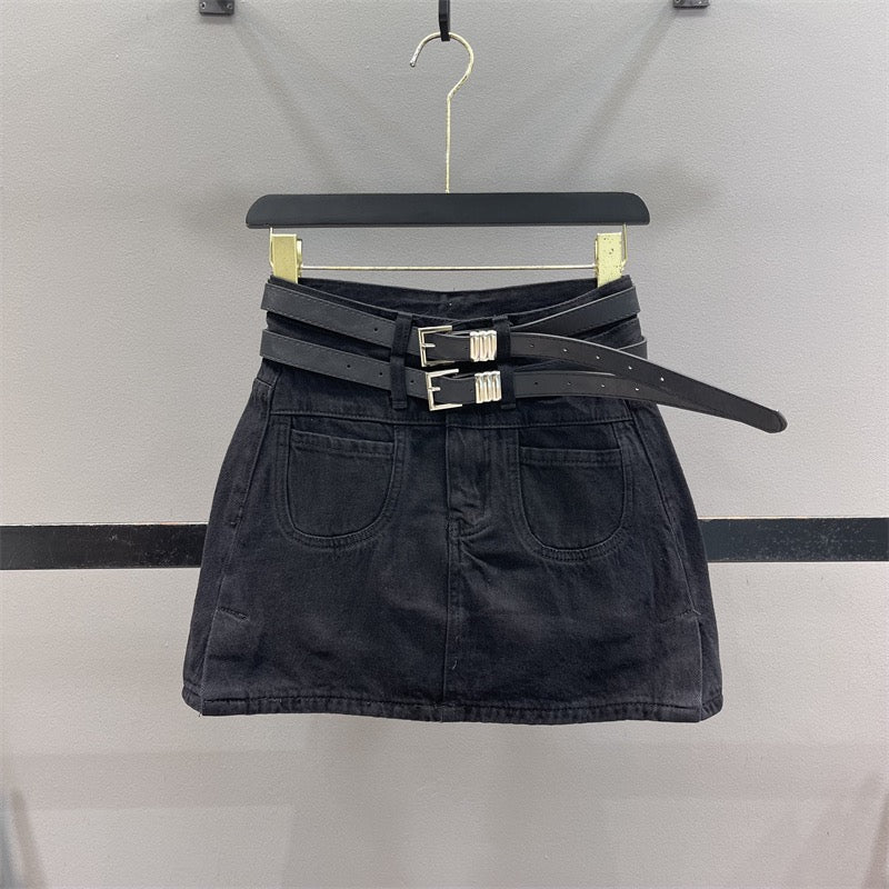 AxMJB - Wide Dark Denim Skirt – Shopping with Claudia